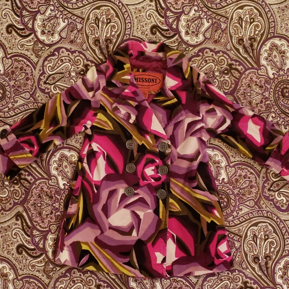 Beautiful MISSONI abstract floral trench coat